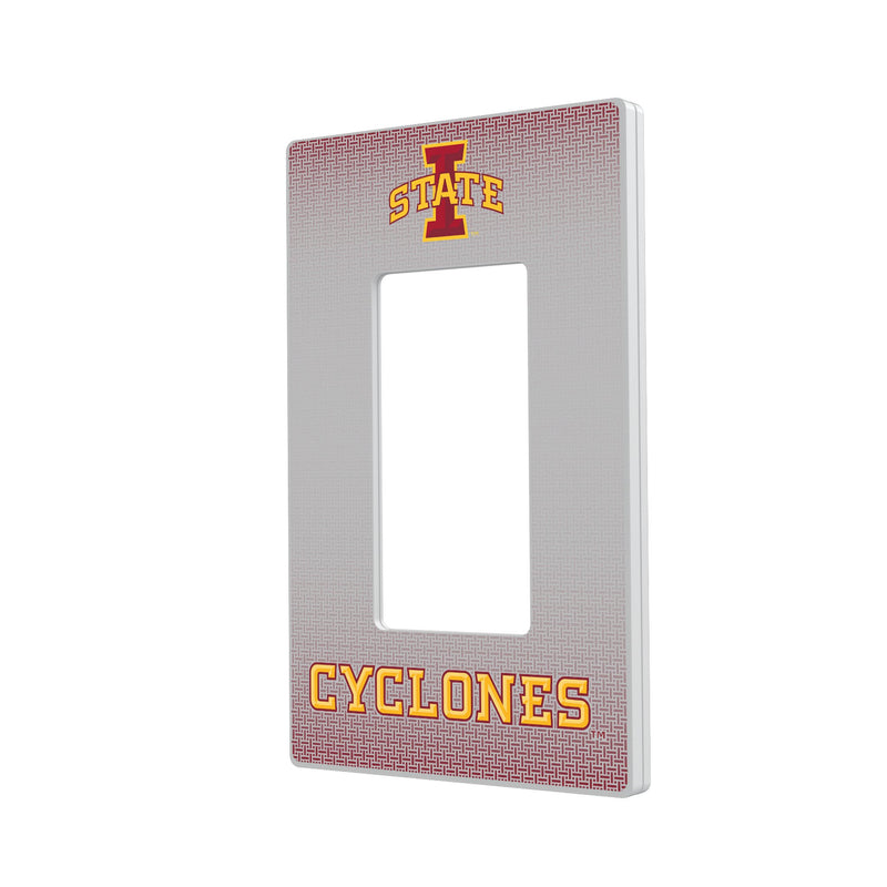 Iowa State Cyclones Linen Hidden-Screw Light Switch Plate