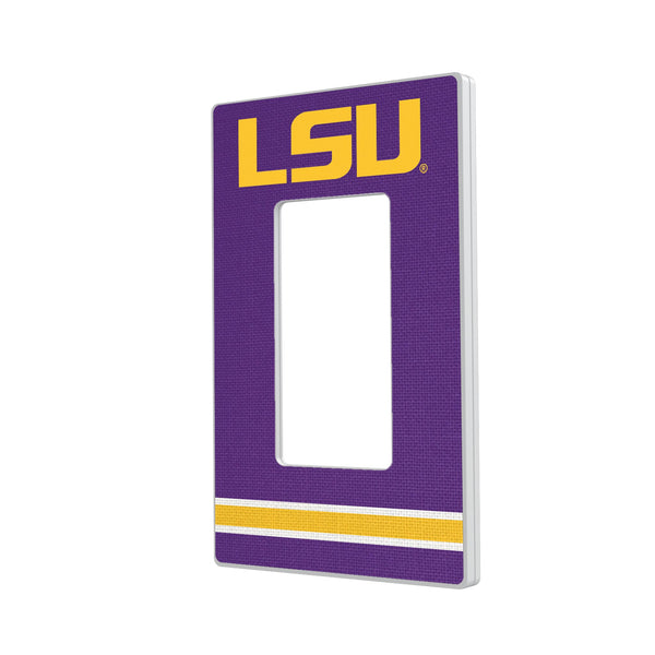 Louisiana State University Tigers Stripe Hidden-Screw Light Switch Plate