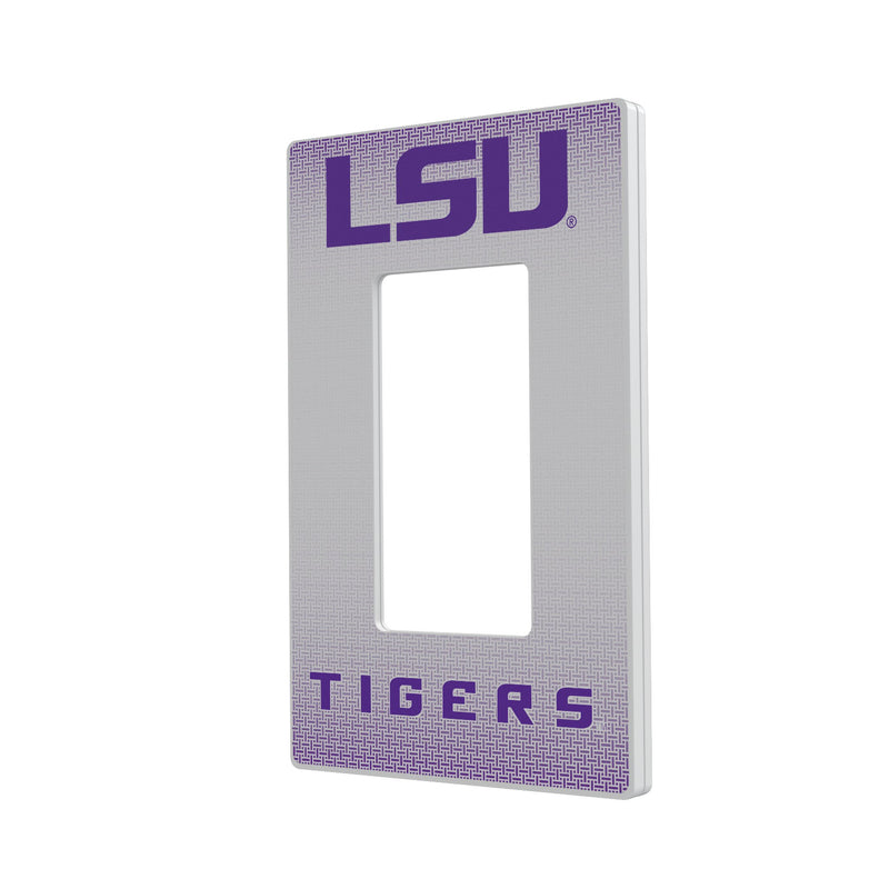 Louisiana State University Tigers Linen Hidden-Screw Light Switch Plate