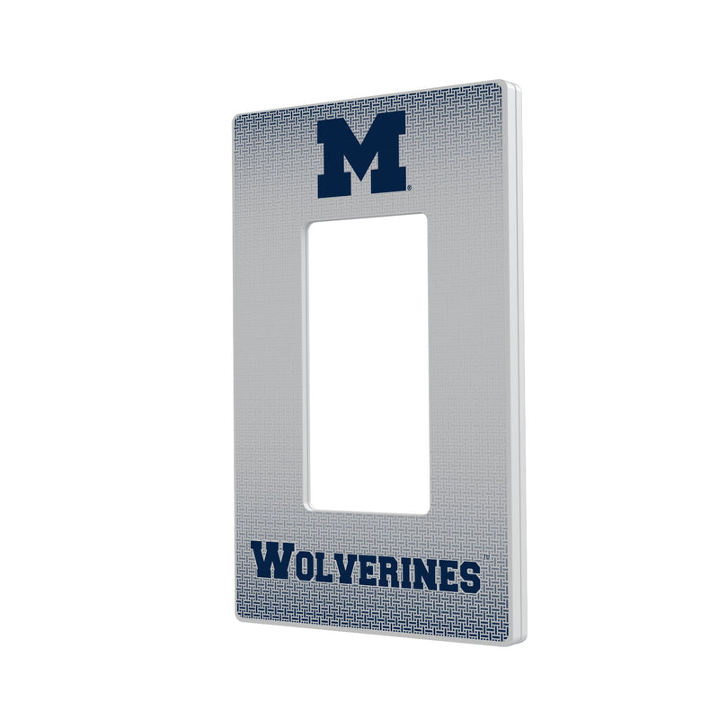 Michigan Wolverines Linen Hidden-Screw Light Switch Plate