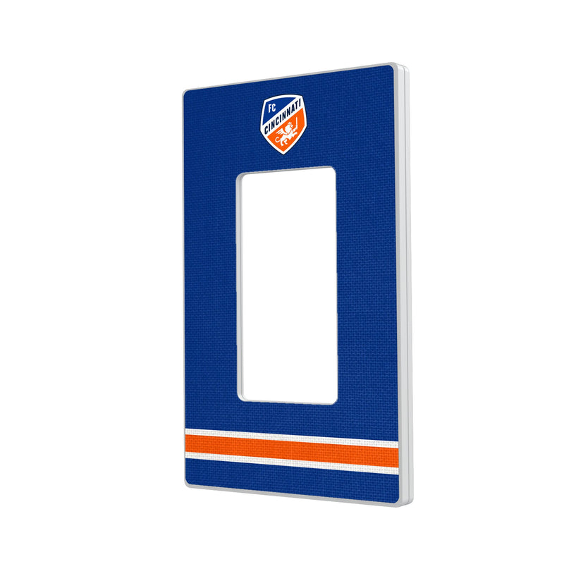 FC Cincinnati Stripe Hidden-Screw Light Switch Plate