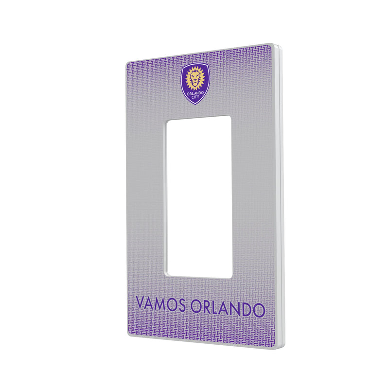 Orlando City Soccer Club  Linen Hidden-Screw Light Switch Plate