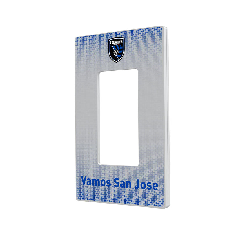 San Jose Earthquakes   Linen Hidden-Screw Light Switch Plate