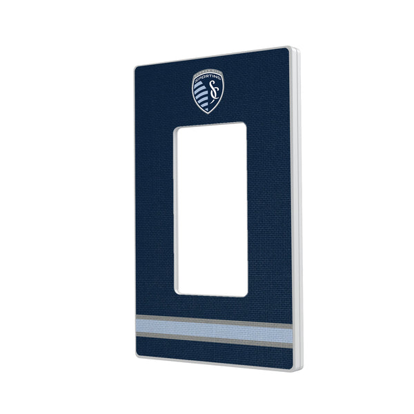 Sporting Kansas City Stripe Hidden-Screw Light Switch Plate