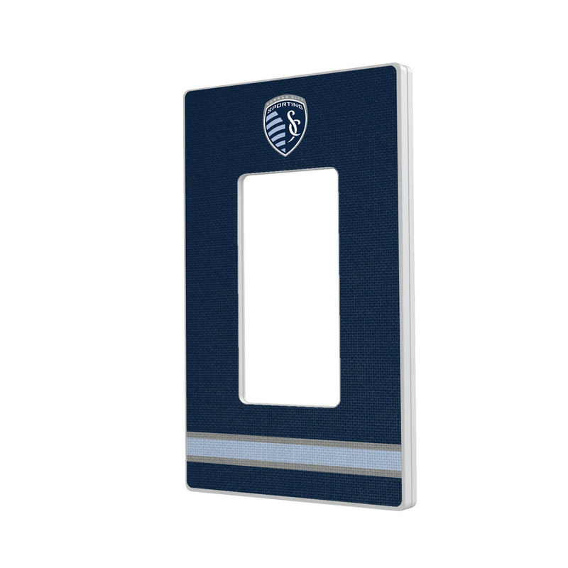 Sporting Kansas City Stripe Hidden-Screw Light Switch Plate