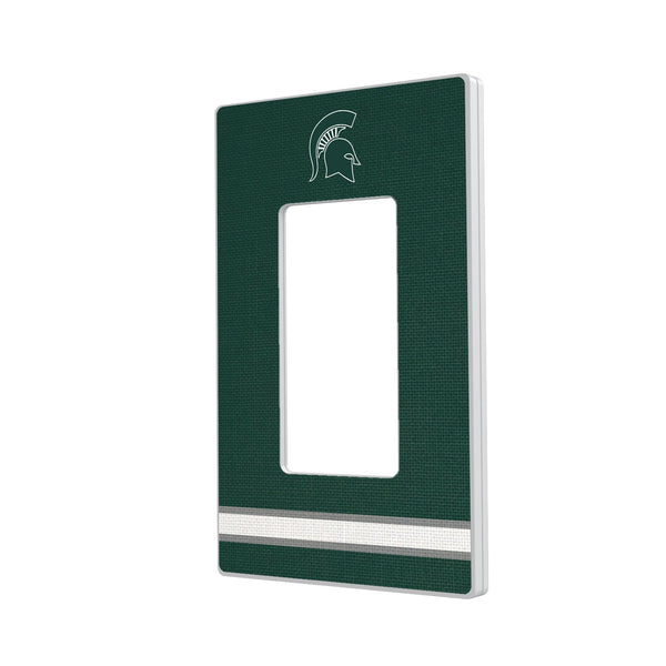 Michigan State University Spartans Stripe Hidden-Screw Light Switch Plate
