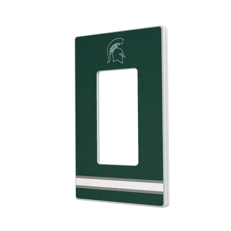 Michigan State University Spartans Stripe Hidden-Screw Light Switch Plate