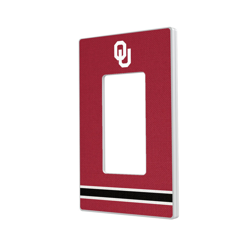University of Oklahoma Sooners Stripe Hidden-Screw Light Switch Plate