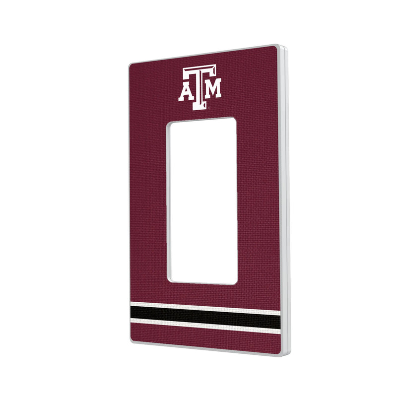 Texas A&M University Aggies Stripe Hidden-Screw Light Switch Plate