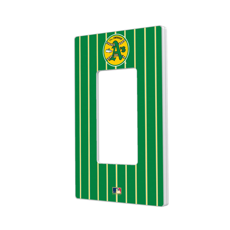 Oakland As 1971-1981 - Cooperstown Collection Pinstripe Hidden-Screw Light Switch Plate