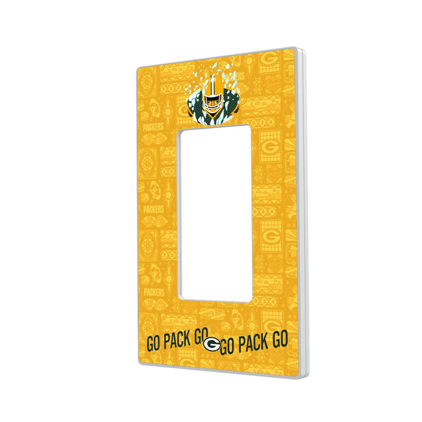Green Bay Packers 2024 Illustrated Limited Edition Hidden-Screw Light Switch Plate