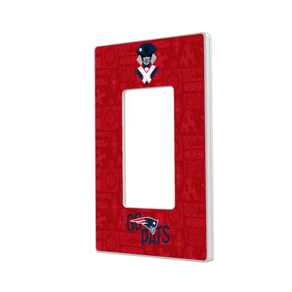 New England Patriots 2024 Illustrated Limited Edition Hidden-Screw Light Switch Plate