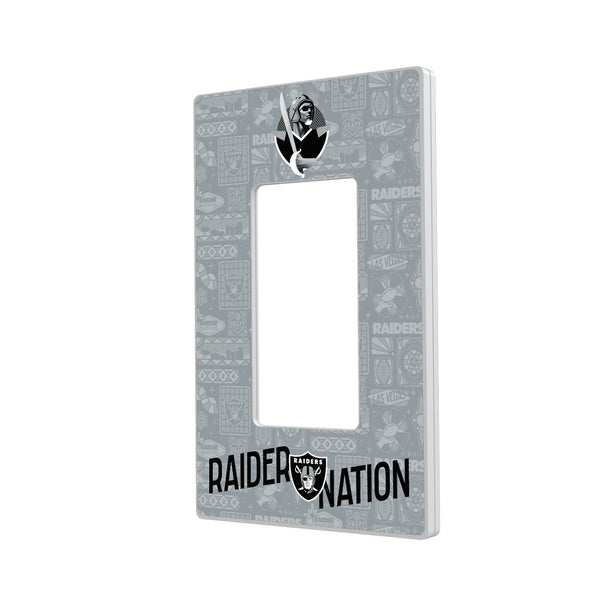 Las Vegas Raiders 2024 Illustrated Limited Edition Hidden-Screw Light Switch Plate