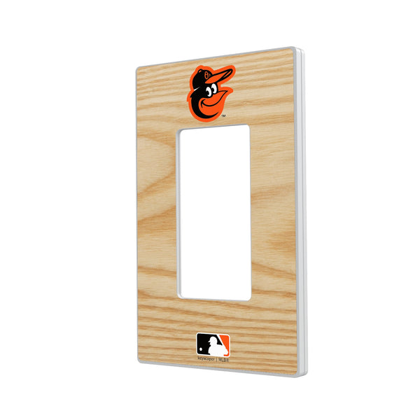 Baltimore Orioles Baseball Bat Hidden-Screw Light Switch Plate