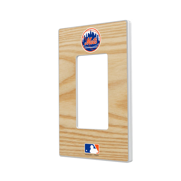 New York Mets Baseball Bat Hidden-Screw Light Switch Plate