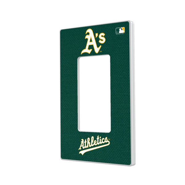 Oakland Athletics Solid Hidden-Screw Light Switch Plate