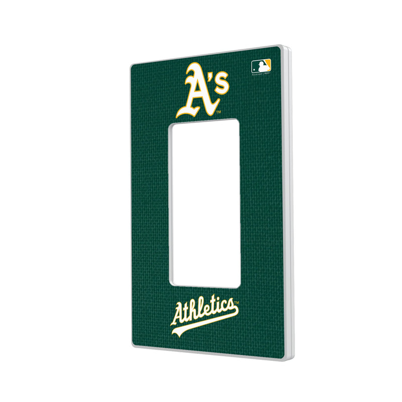Oakland Athletics Solid Hidden-Screw Light Switch Plate
