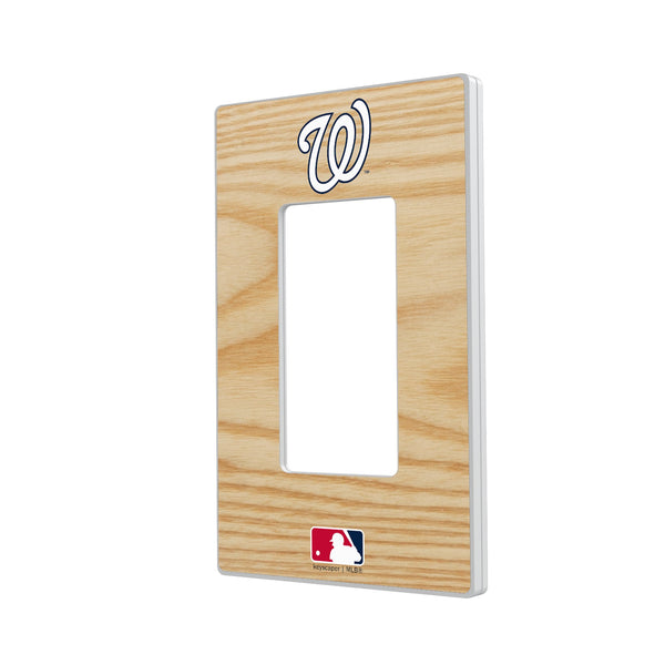 Washington Nationals Baseball Bat Hidden-Screw Light Switch Plate