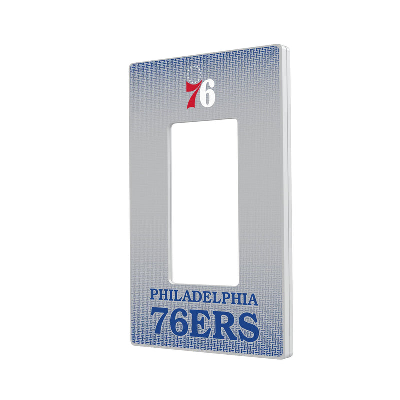 Philadelphia 76ers Linen Hidden-Screw Light Switch Plate