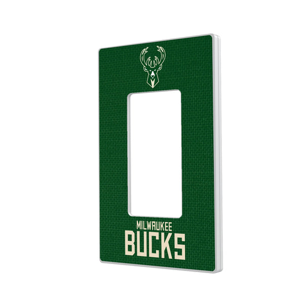 Milwaukee Bucks Solid Hidden-Screw Light Switch Plate