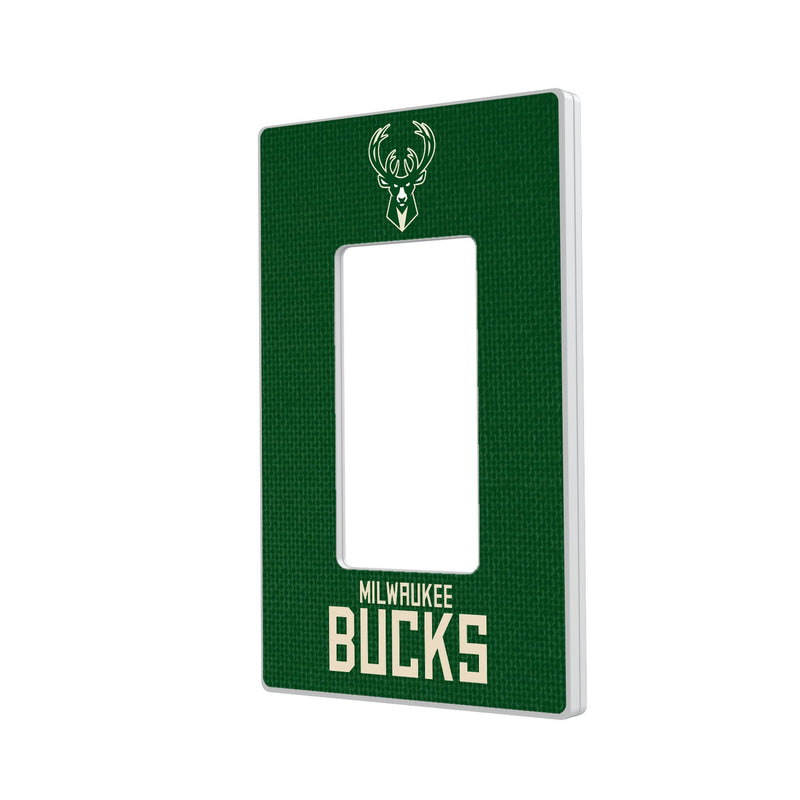 Milwaukee Bucks Solid Hidden-Screw Light Switch Plate