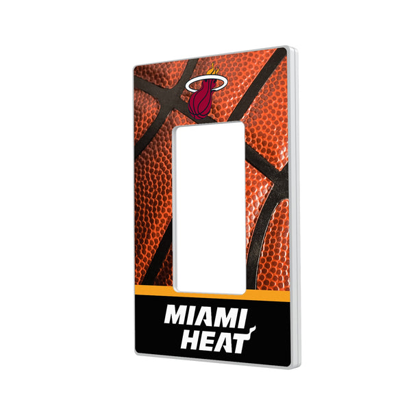 Miami Heat Basketball Hidden-Screw Light Switch Plate