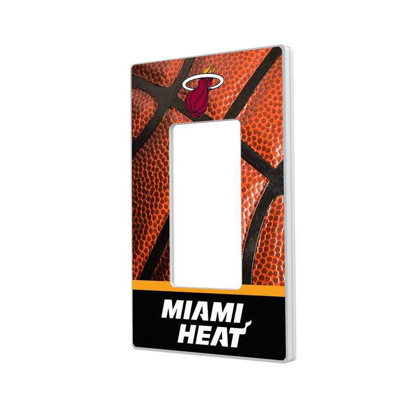 Miami Heat Basketball Hidden-Screw Light Switch Plate