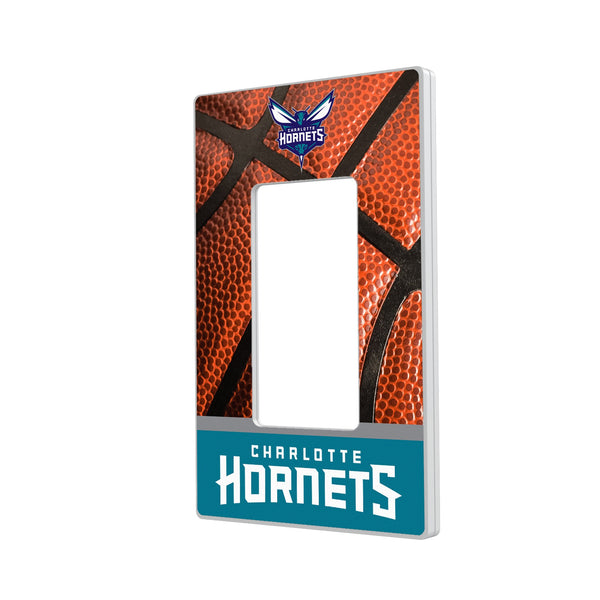 Charlotte Hornets Basketball Hidden-Screw Light Switch Plate