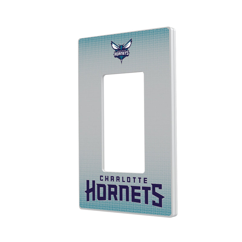 Charlotte Hornets Linen Hidden-Screw Light Switch Plate