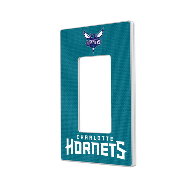 Charlotte Hornets Solid Hidden-Screw Light Switch Plate