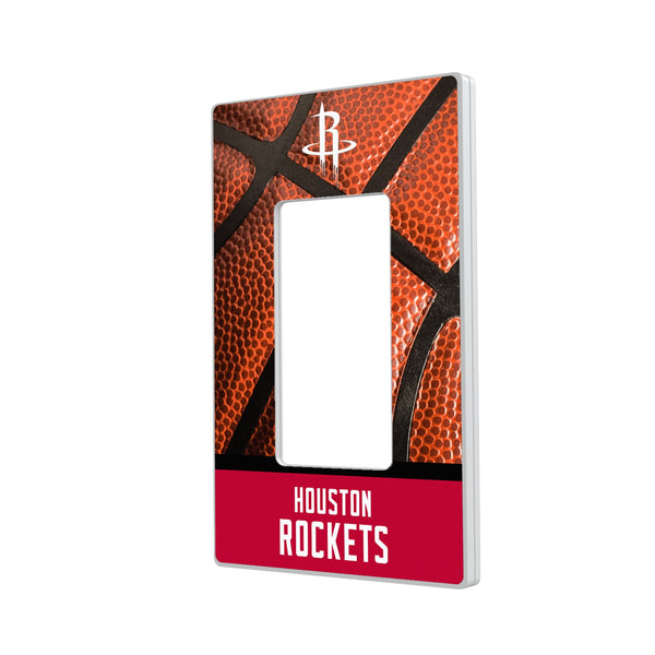 Houston Rockets Basketball Hidden-Screw Light Switch Plate