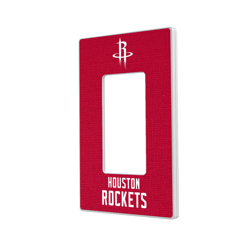 Houston Rockets Solid Hidden-Screw Light Switch Plate