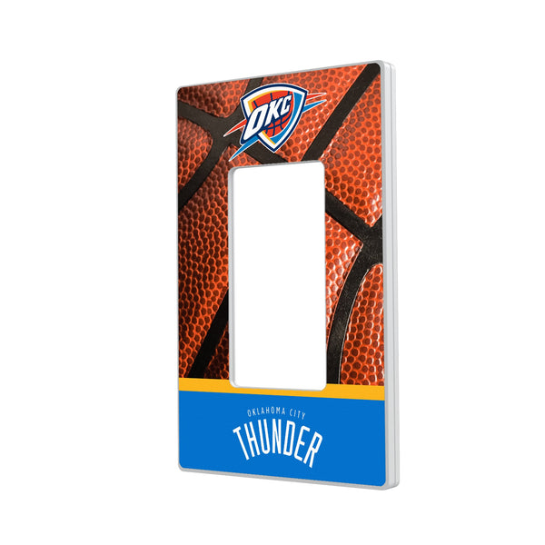Oklahoma City Thunder Basketball Hidden-Screw Light Switch Plate