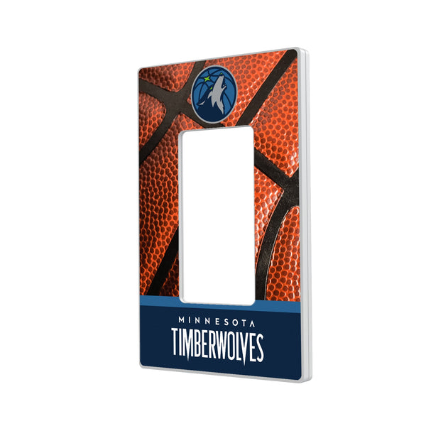 Minnesota Timberwolves Basketball Hidden-Screw Light Switch Plate