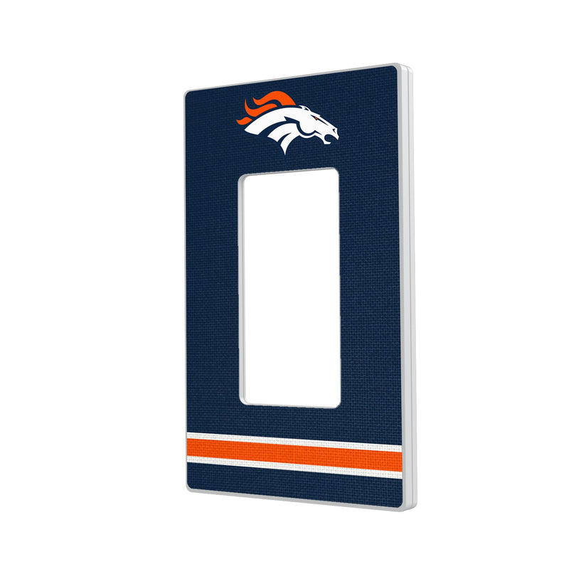 Denver Broncos Stripe Hidden-Screw Light Switch Plate