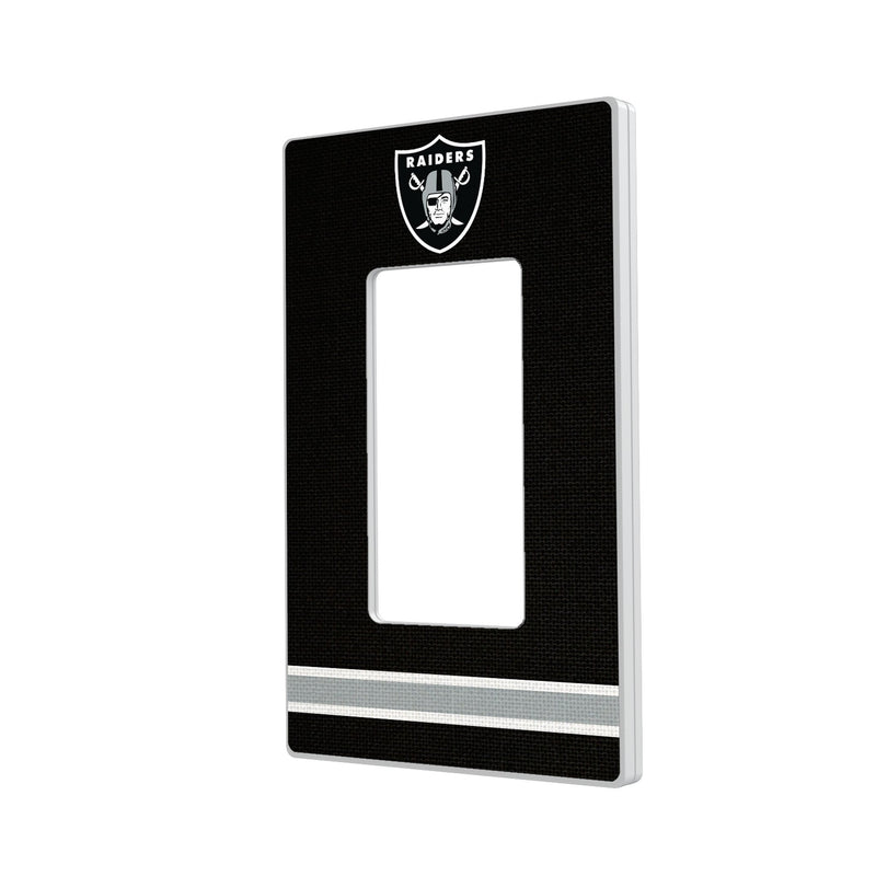 Las Vegas Raiders Stripe Hidden-Screw Light Switch Plate