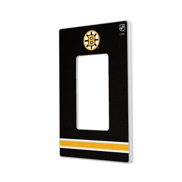 Boston Bruins Stripe Hidden-Screw Light Switch Plate