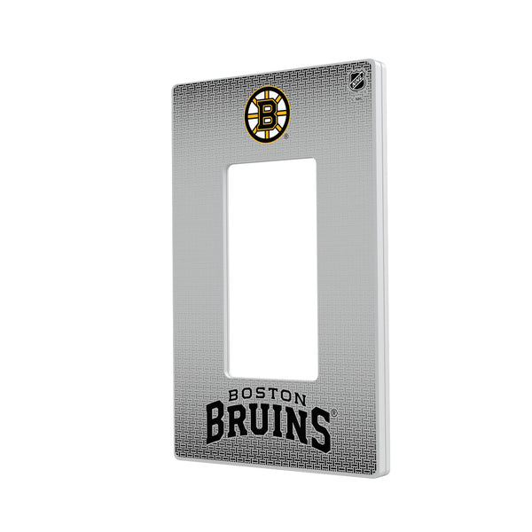 Boston Bruins Linen Hidden-Screw Light Switch Plate