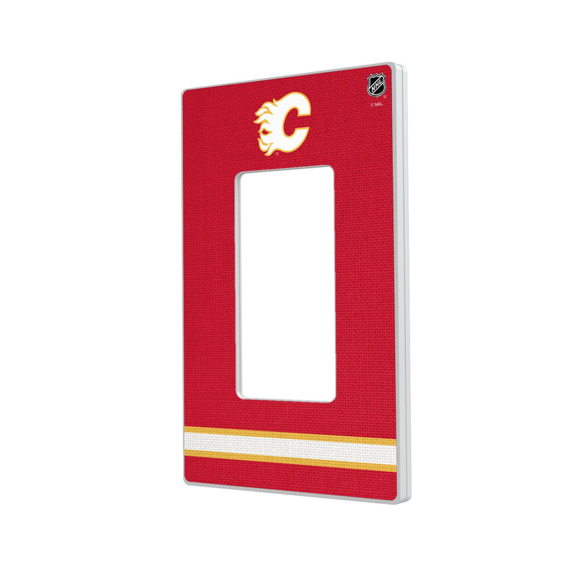 Calgary Flames Stripe Hidden-Screw Light Switch Plate