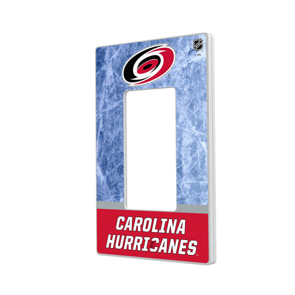 Carolina Hurricanes Ice Wordmark Hidden-Screw Light Switch Plate