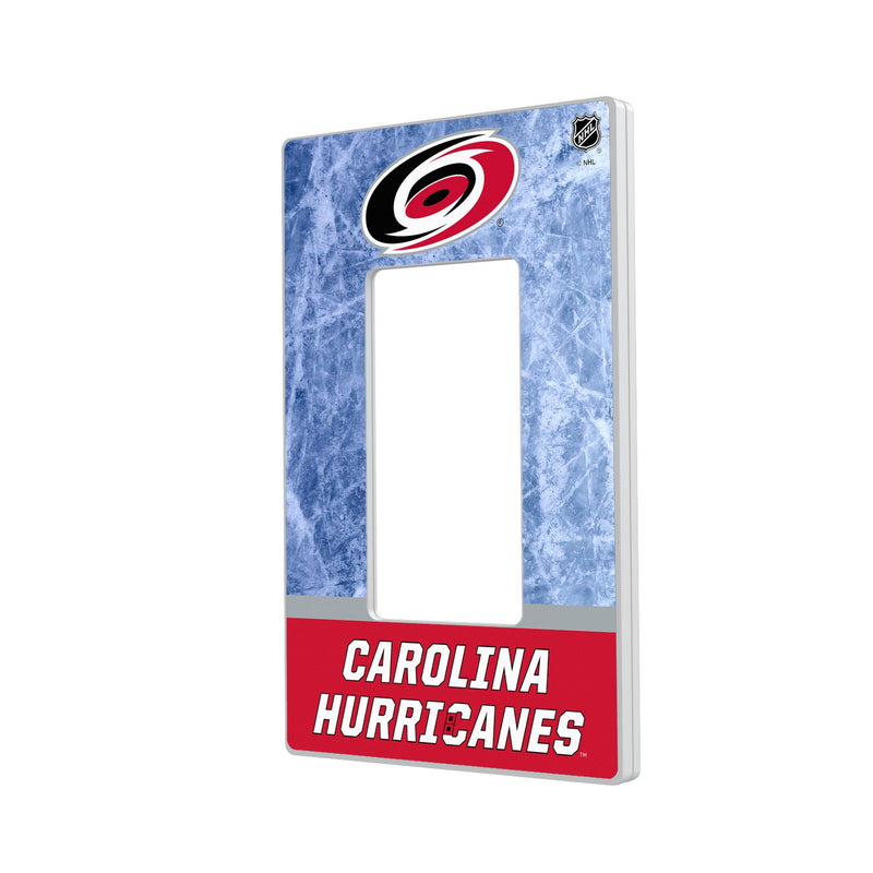 Carolina Hurricanes Ice Wordmark Hidden-Screw Light Switch Plate