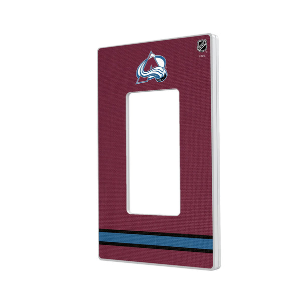 Colorado Avalanche Stripe Hidden-Screw Light Switch Plate