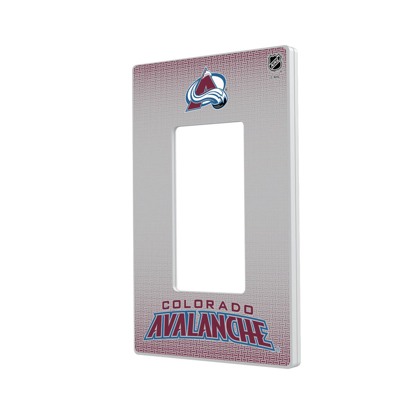 Colorado Avalanche Linen Hidden-Screw Light Switch Plate