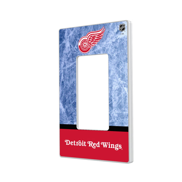 Detroit Red Wings Ice Wordmark Hidden-Screw Light Switch Plate