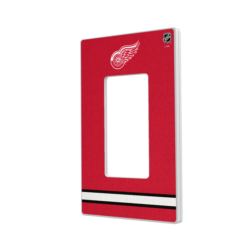 Detroit Red Wings Stripe Hidden-Screw Light Switch Plate