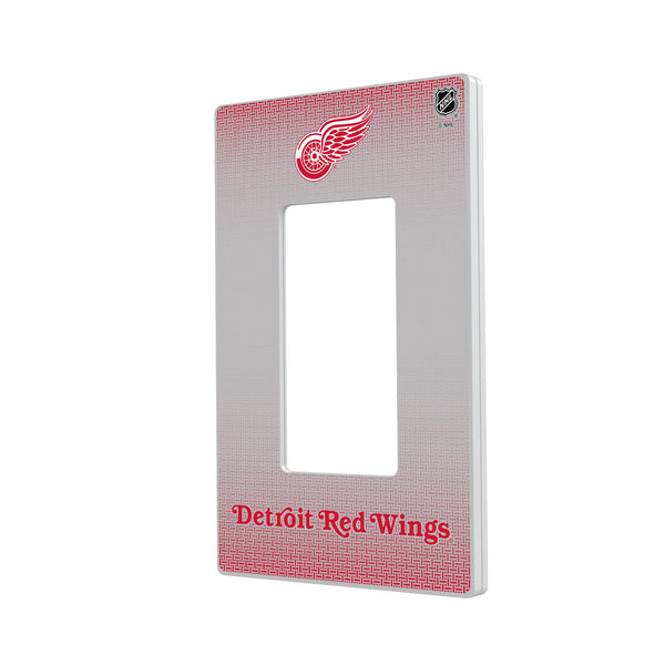 Detroit Red Wings Linen Hidden-Screw Light Switch Plate