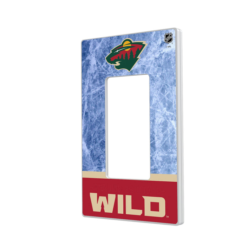 Minnesota Wild Ice Wordmark Hidden-Screw Light Switch Plate