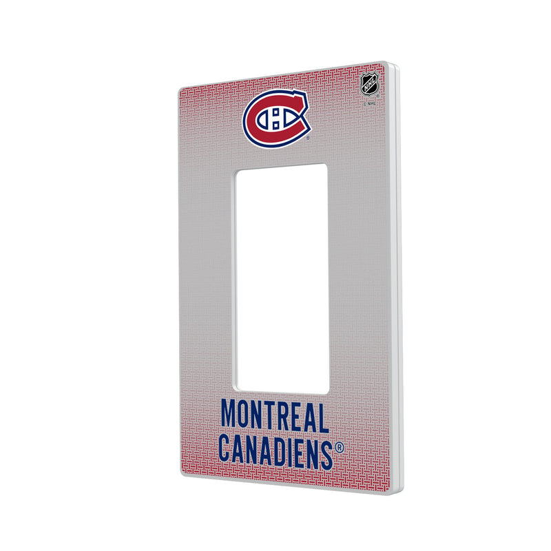 Montreal Canadiens Linen Hidden-Screw Light Switch Plate