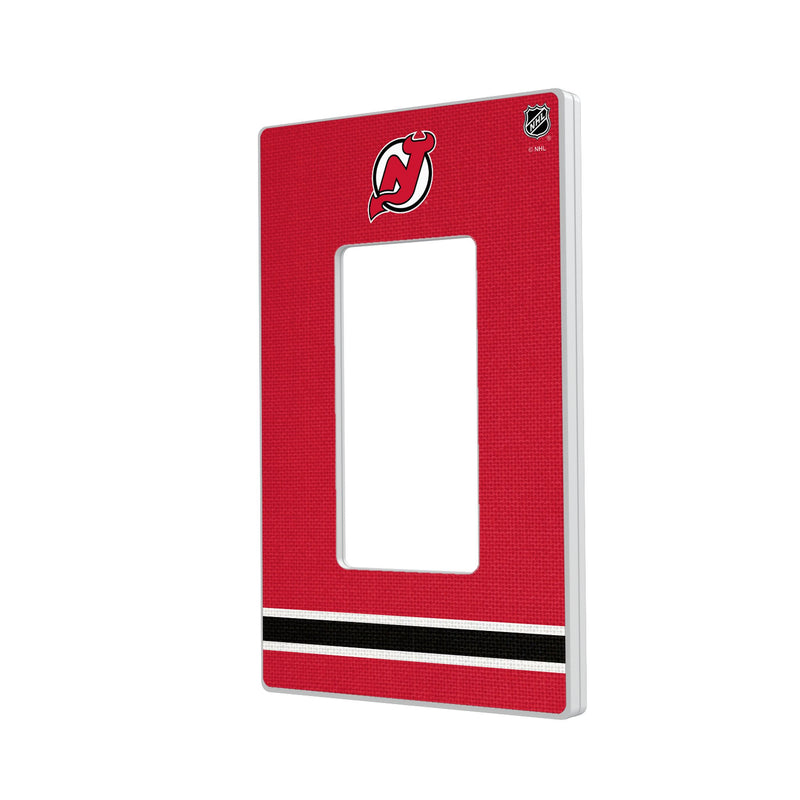 New Jersey Devils Stripe Hidden-Screw Light Switch Plate