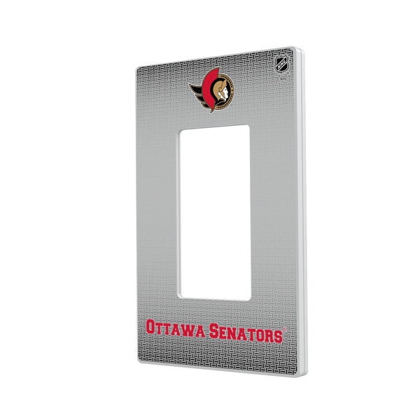 Ottawa Senators Linen Hidden-Screw Light Switch Plate